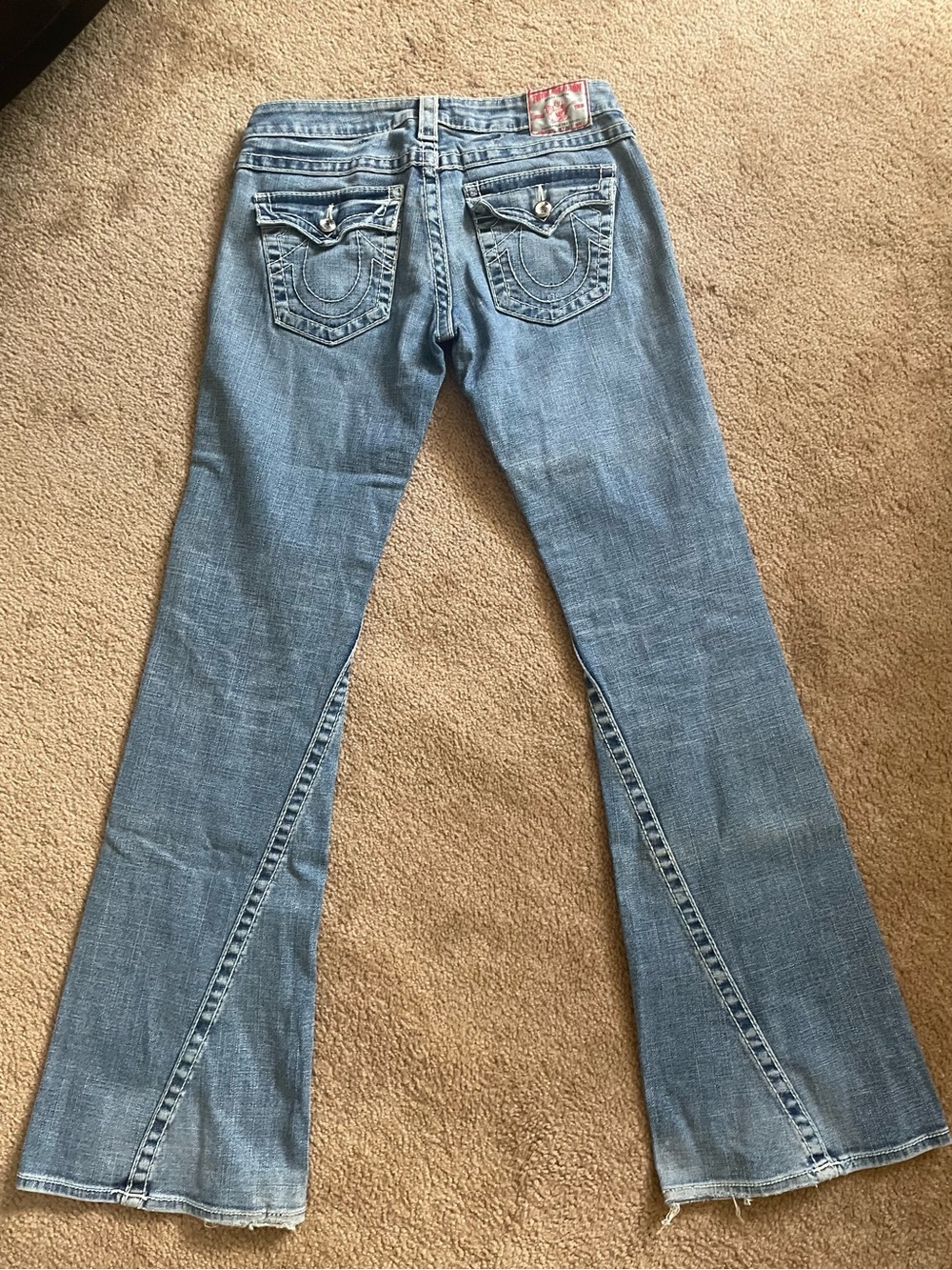 True Religion Women's Light Blue Flare Jeans - Picture 4 of 6